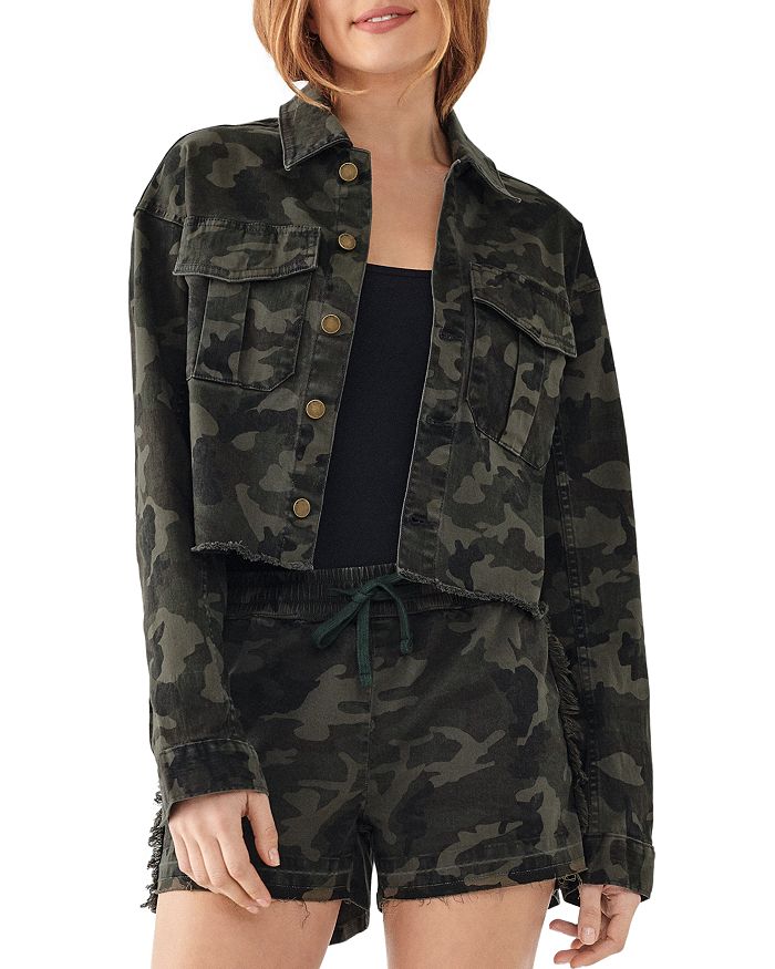 Levis Made & Crafted Camo Cropped Military Jacket Women's Size 1